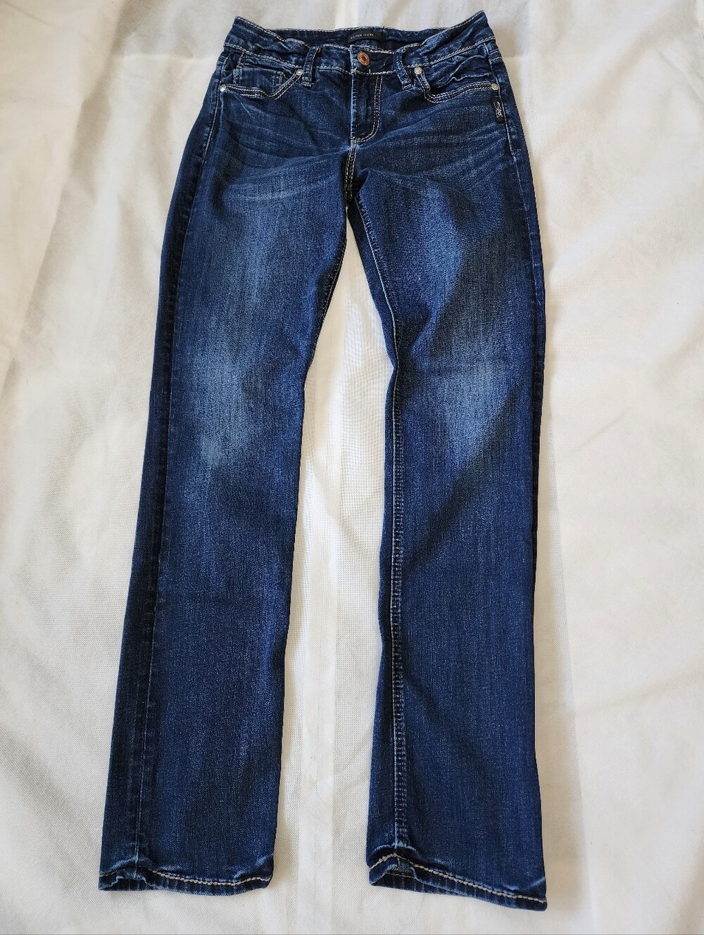 Silver Jeans Avery Deep Indigo Straight Leg Women's Denim W28/L32